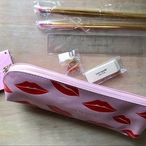 NWT Kate Spade Pencil Case with supplies